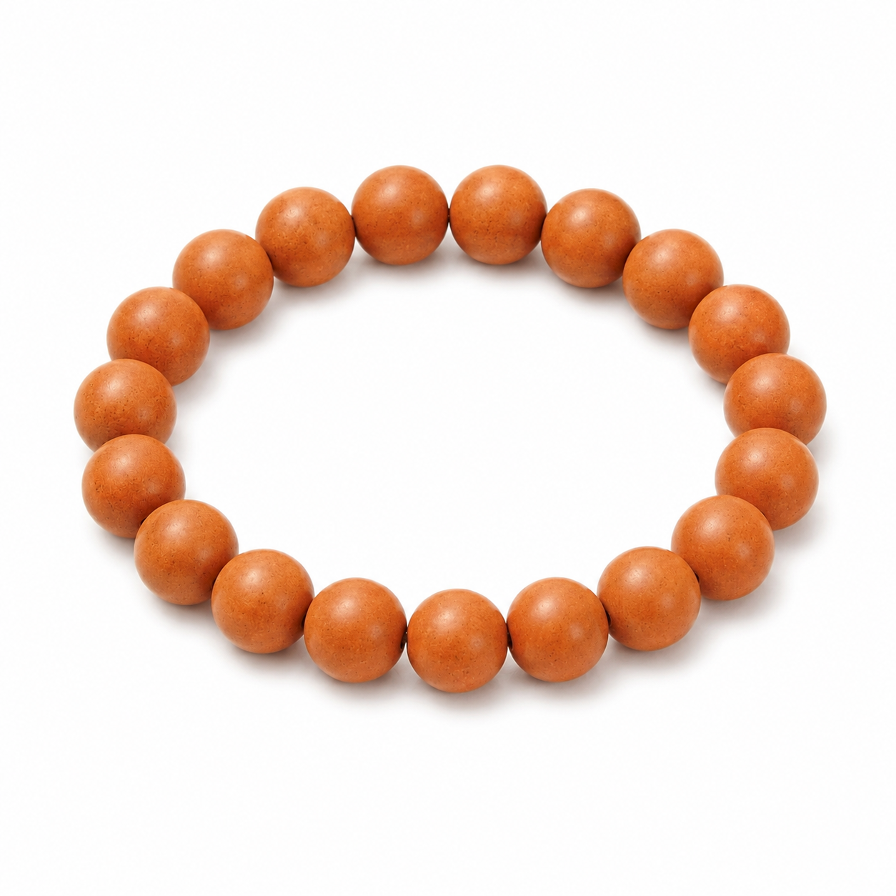 VALT smooth orange-brown bead bracelet on white
