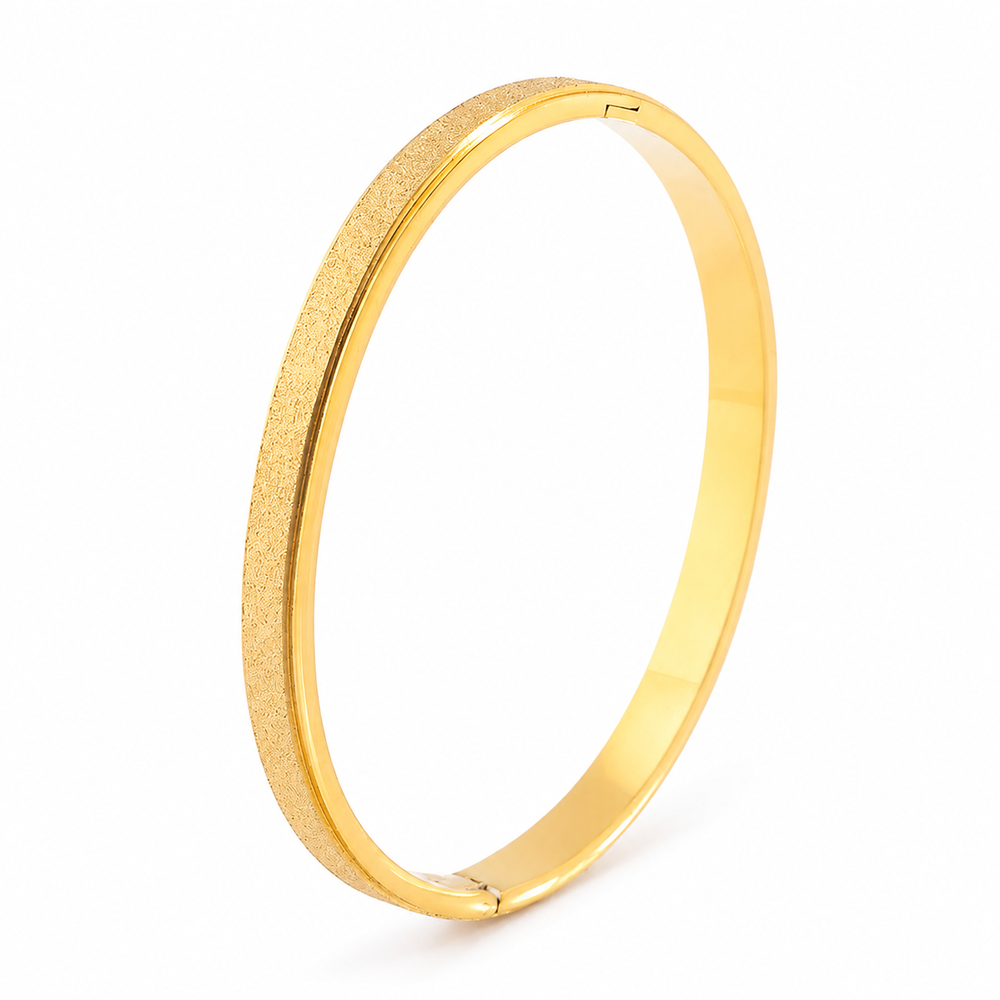 Starry Frosted Titanium Cuff on pure white background
