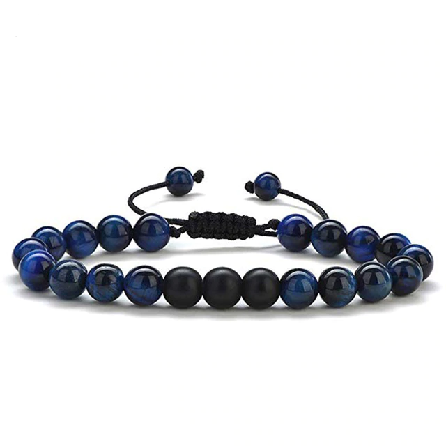 Blue Tiger Eye Couple Bracelet Set – image 2