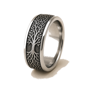 Tree of Life Ring on a pure white background