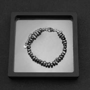Black twisted bead chain bracelet