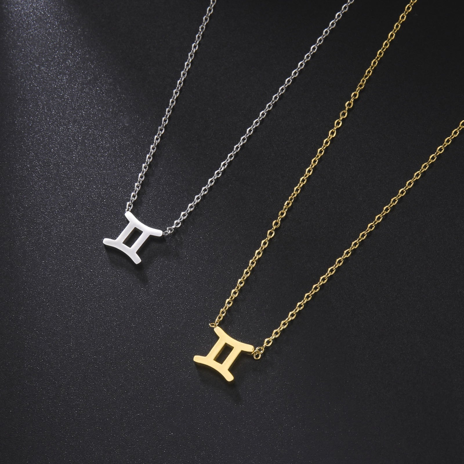 Men's zodiac pendant necklace alternate view