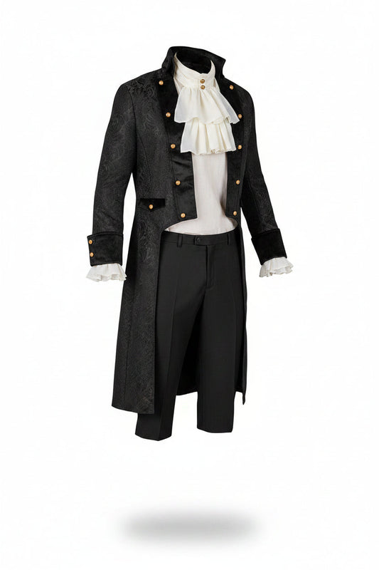 Men's Victorian Black Costume Coat Halloween Costume Accessory