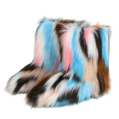 Women’s Plush Winter Boots – Cosy Slip-On Cold Weather Footwear for Everyday Warmth