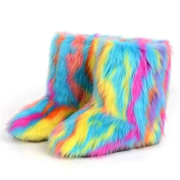 Women’s Plush Winter Boots – Cosy Slip-On Cold Weather Footwear for Everyday Warmth