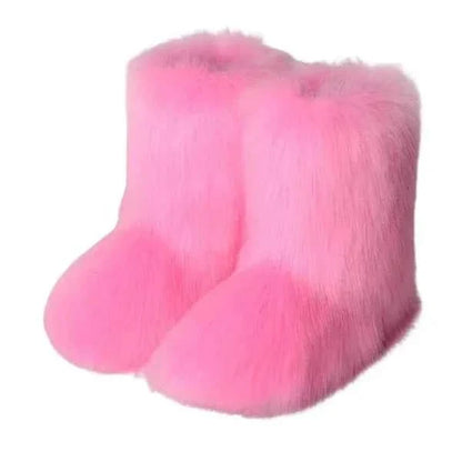 Women’s Plush Winter Boots – Cosy Slip-On Cold Weather Footwear for Everyday Warmth