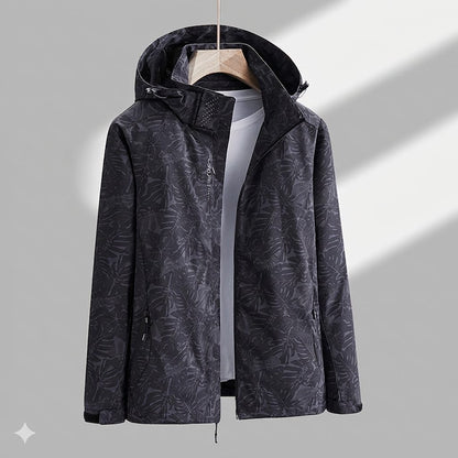 Women’s Waterproof Hooded Rain Jacket – Zip-Up Outdoor Coat with Detachable Hood and Secure Pockets