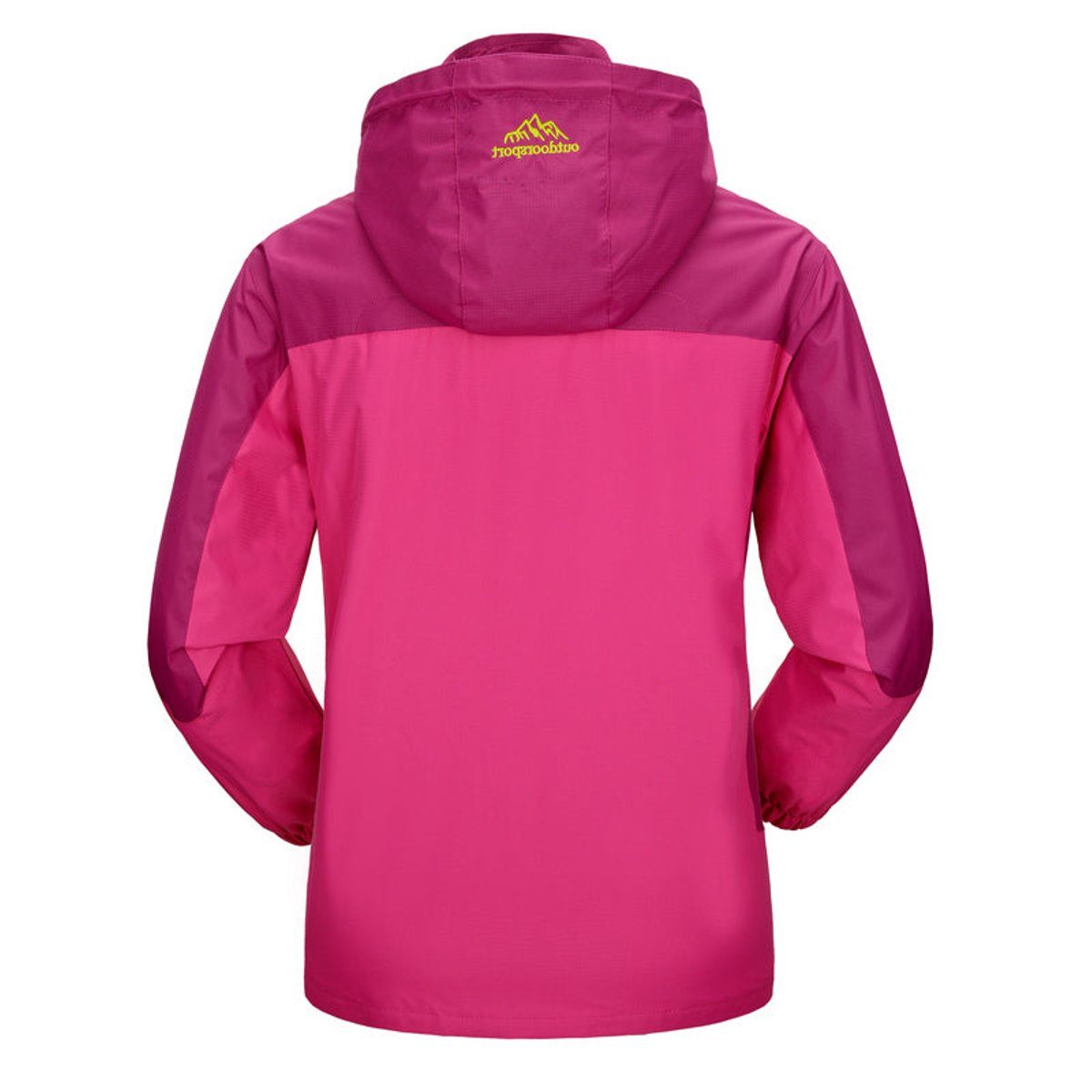 Women’s Waterproof Hiking Jacket – Hooded Outdoor Rain Jacket with Zip Pockets for Transitional Weather