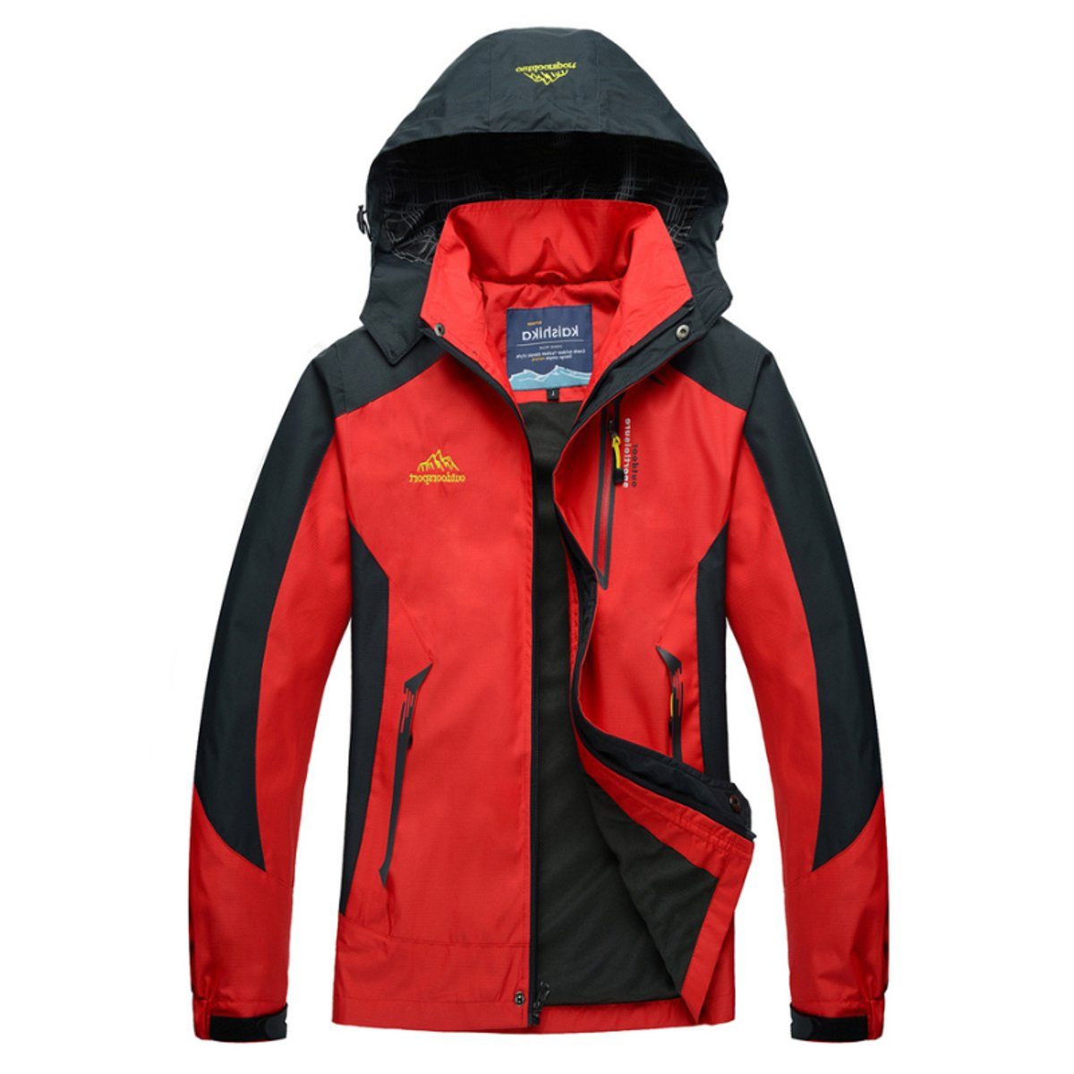 Women’s Waterproof Hiking Jacket – Hooded Outdoor Rain Jacket with Zip Pockets for Transitional Weather