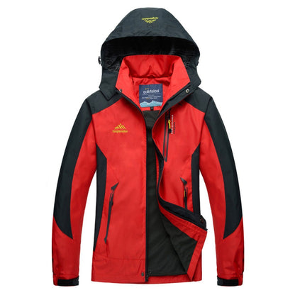Women’s Waterproof Hiking Jacket – Hooded Outdoor Rain Jacket with Zip Pockets for Transitional Weather