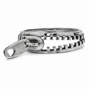 zipper ring on white background