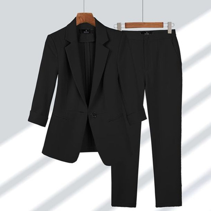 Women’s Slim Fit Blazer and Trouser Set – Tailored Office Suit for Business and Smart Events