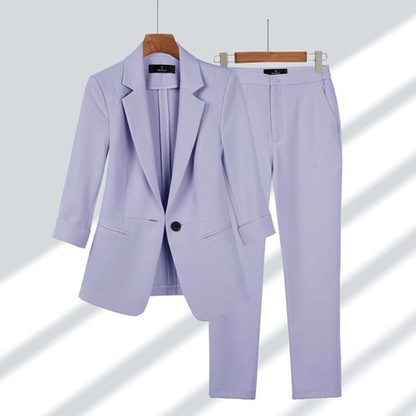 Women’s Slim Fit Blazer and Trouser Set – Tailored Office Suit for Business and Smart Events